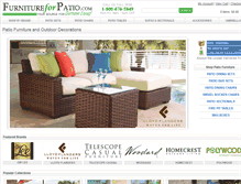 Tablet Screenshot of furnitureforpatio.com